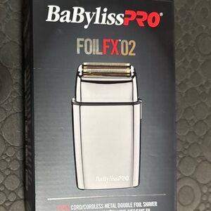 BaBylissPRO Silver FoilFX02 Cordless Metal Double Foil Shaver